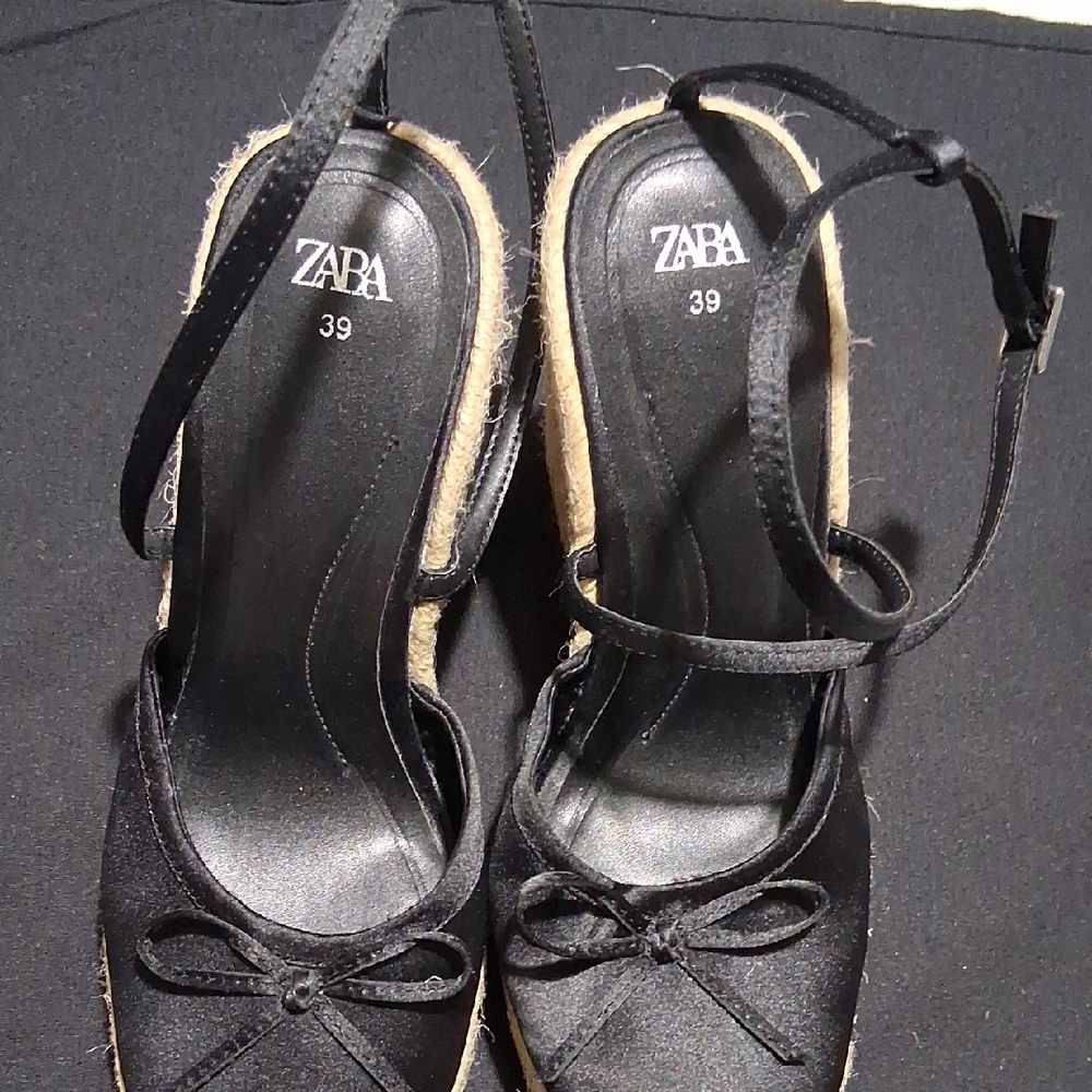 Zara Women's Black Espadrille Flats